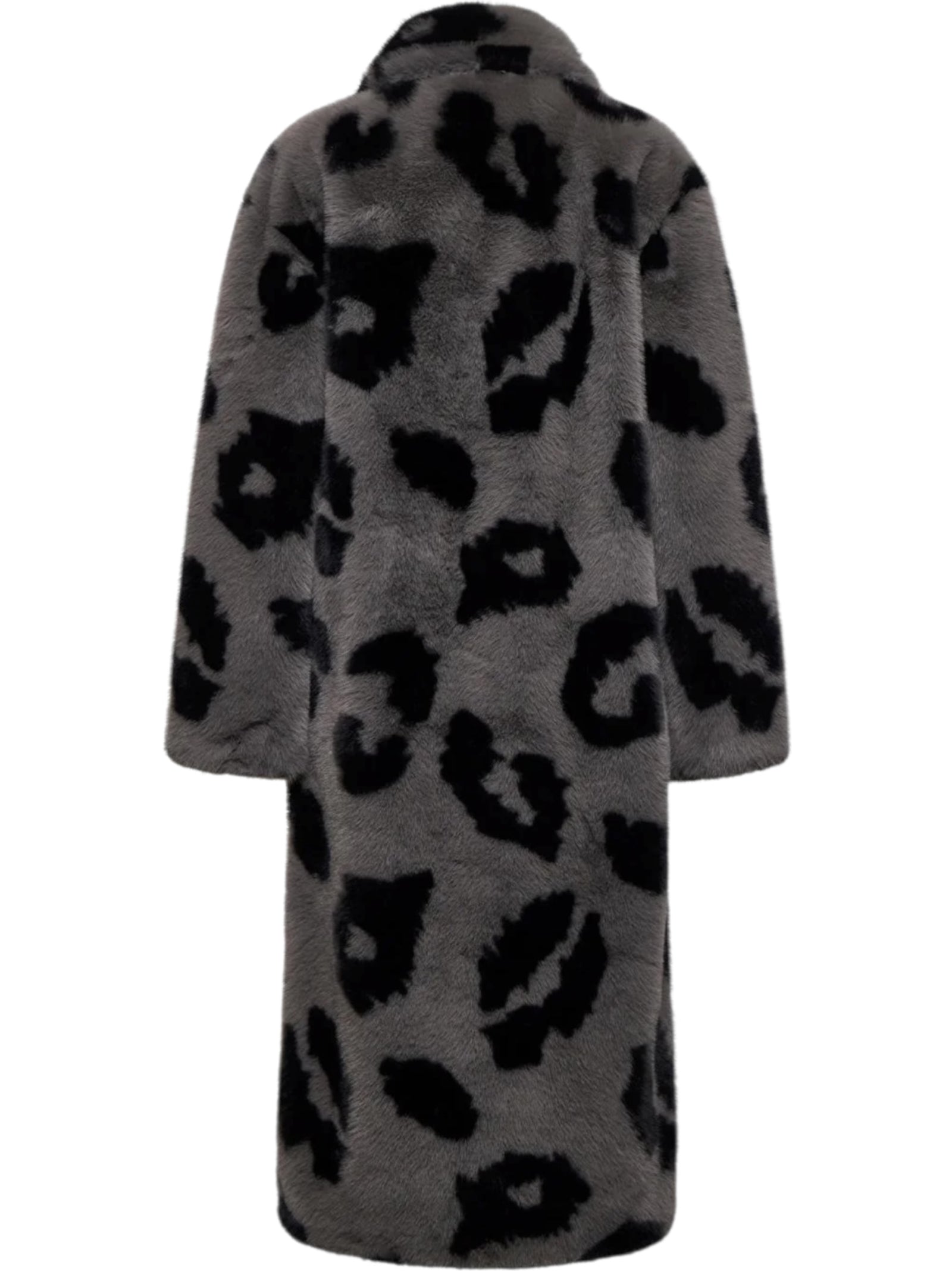 Μακρύ παλτό από οικολογική γούνα LEMOS