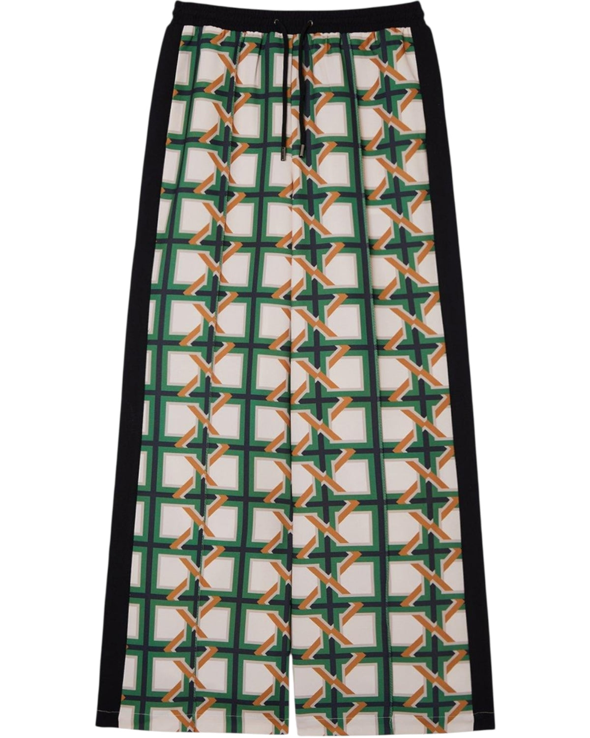 Παντελόνι με δέσιμο στη μέση και στάμπα