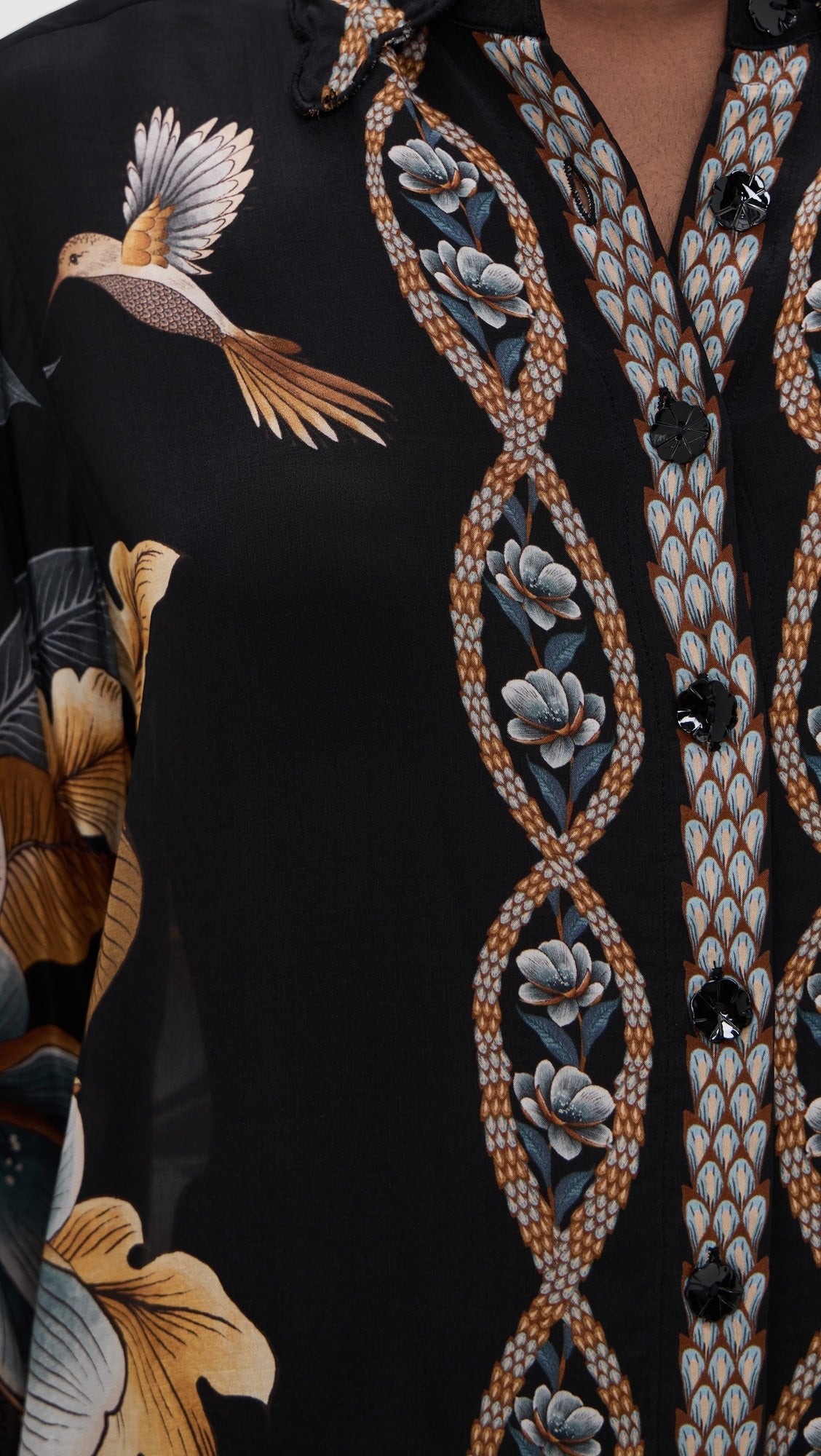 Πουκάμισο με φλοράλ μοτίβο φιδιού