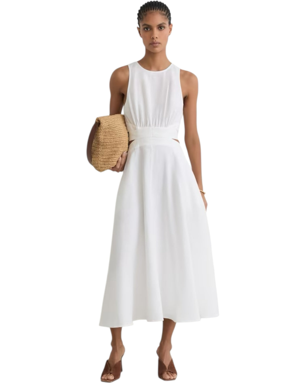 Φόρεμα midi με κοψίματα HAZEL
