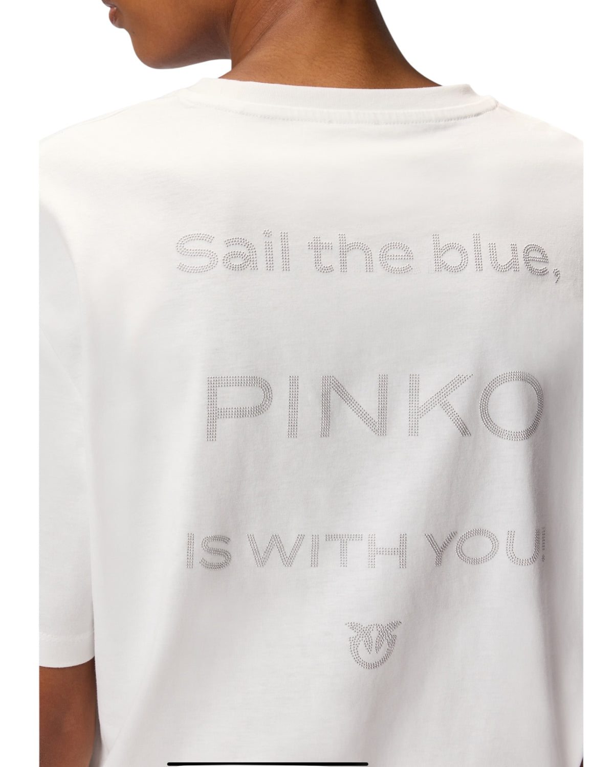 T-shirt με λογότυπο με στρας STREPITOSO