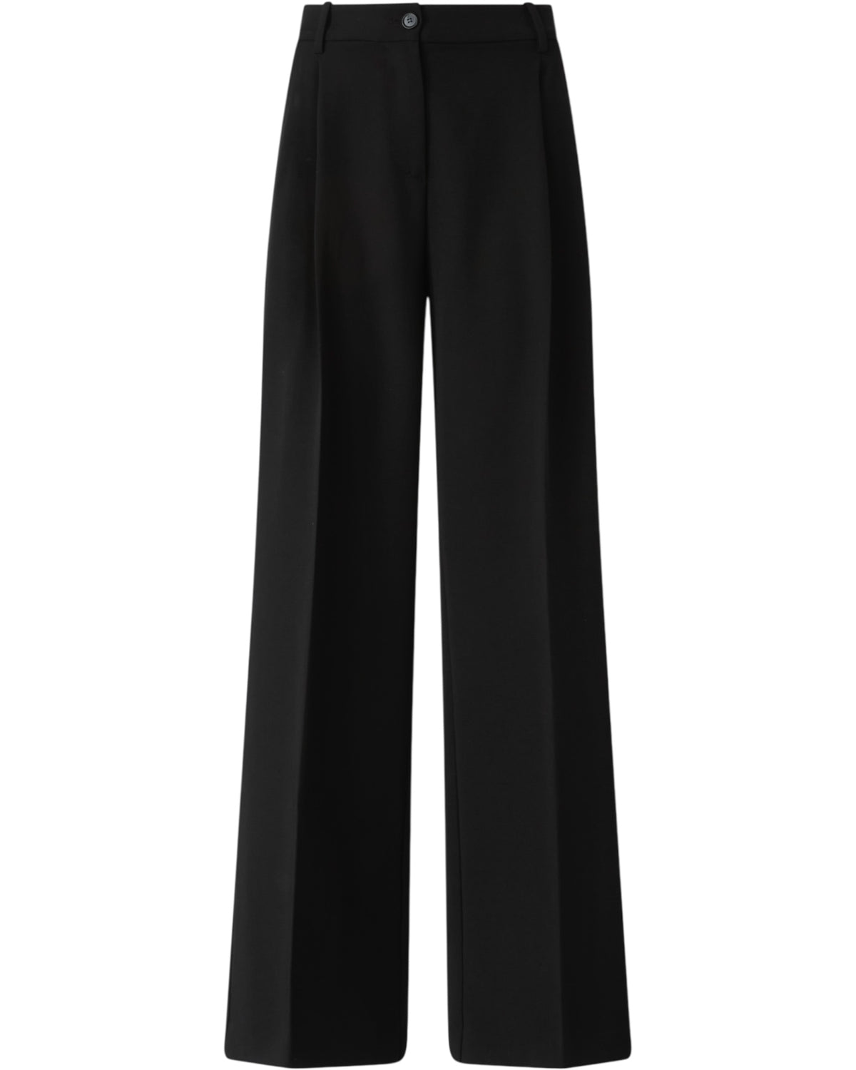 Παντελόνι palazzo με ψηλή μέση από ριχτό ύφασμα RISO