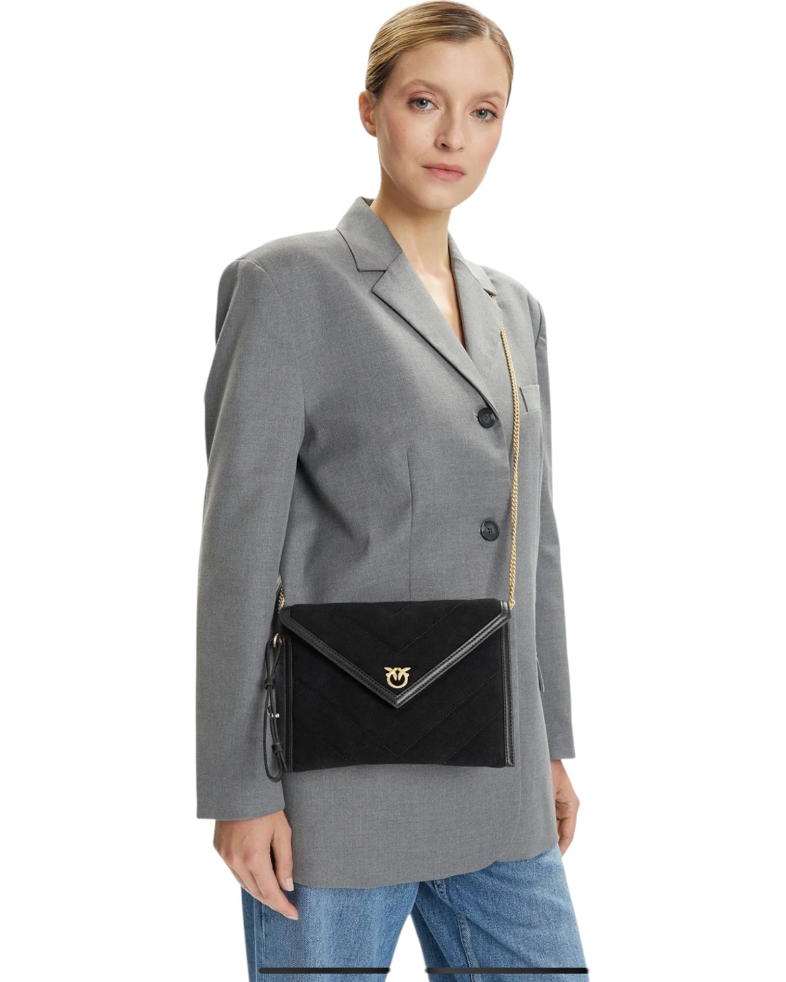 Τσάντα από suede με λογότυπο Love Birds