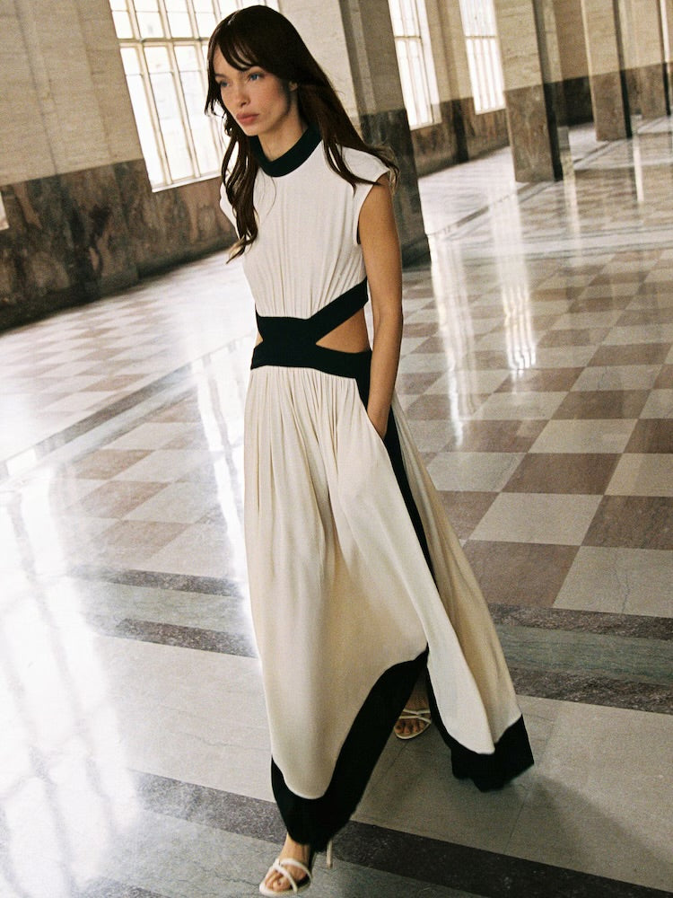 Φόρεμα μάξι με κοψίματα στη μέση KEELY-CUT OUT OCCASION MAXI DRESS