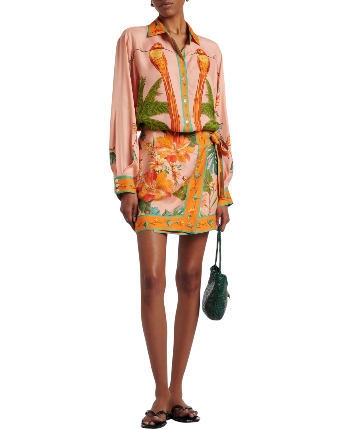 Φούστα με στάμπα BIRDS MINI SKIRT