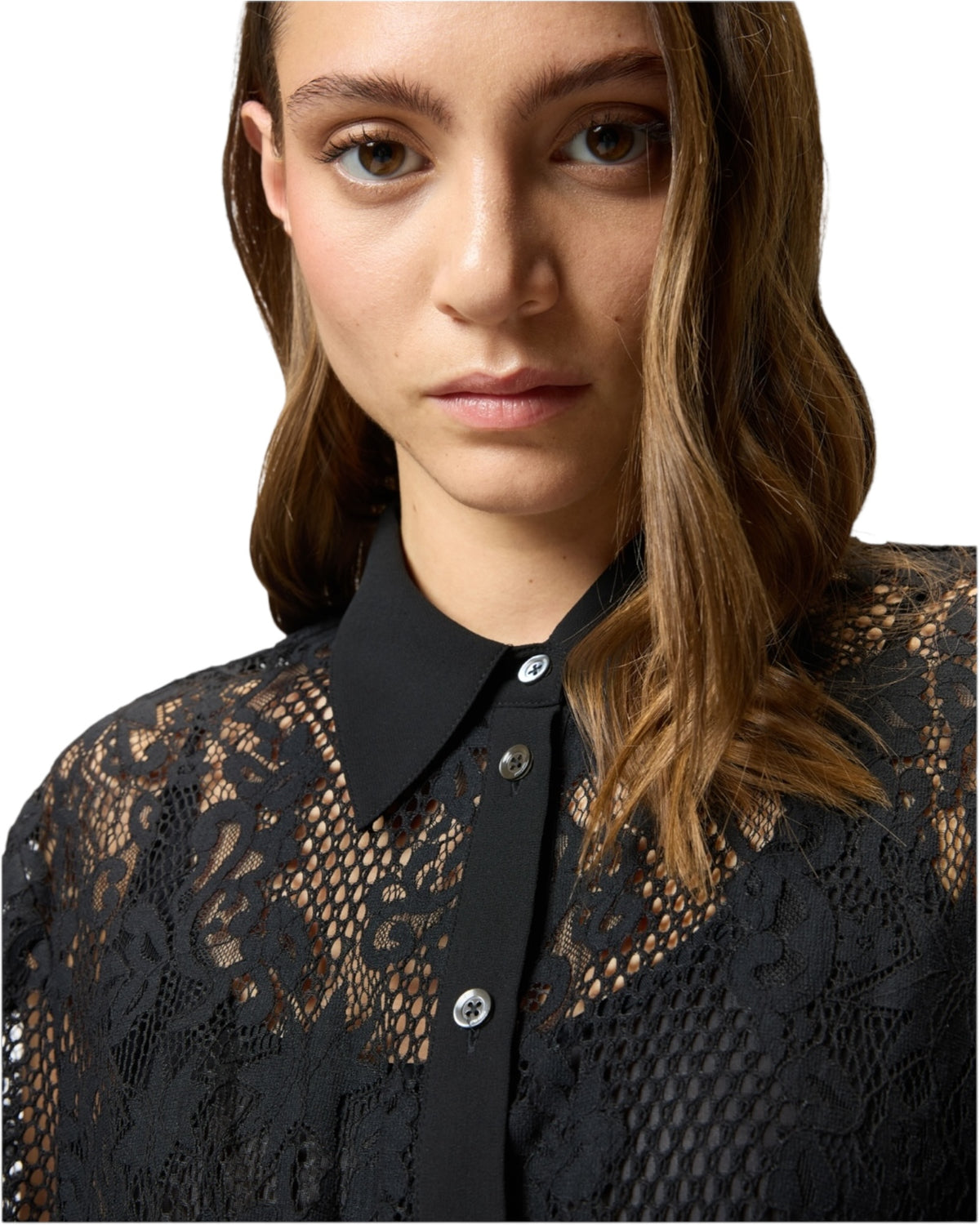 Μίντι φόρεμα από ρεμπροντέ δαντέλα ANTIPASTO