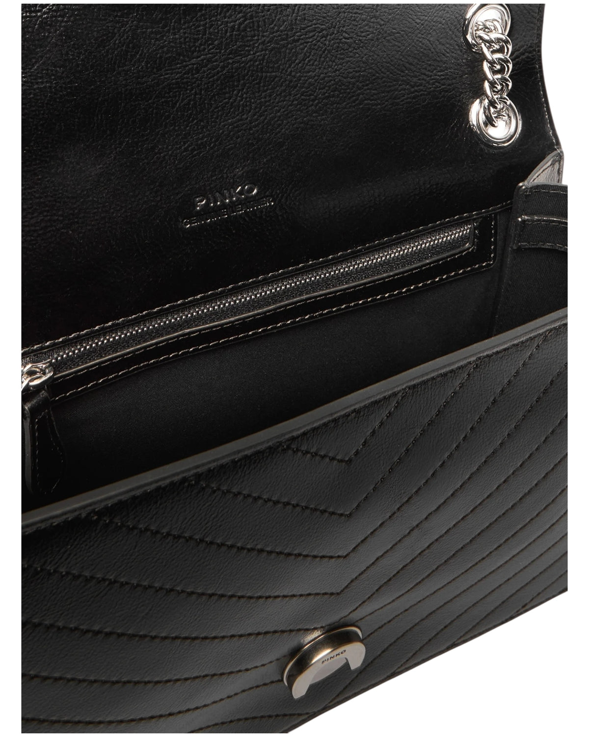 Τσάντα Ώμου Love One Light Classic Δερμάτινη Μαύρη