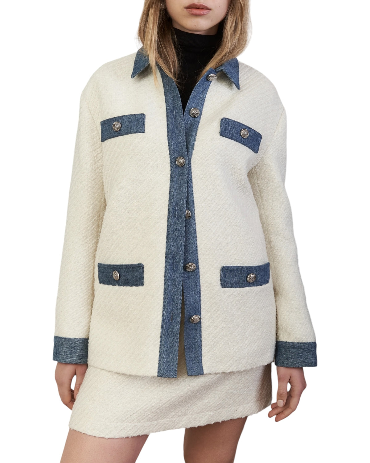 Jacket με denim λεπτομέρειες FRANKIE