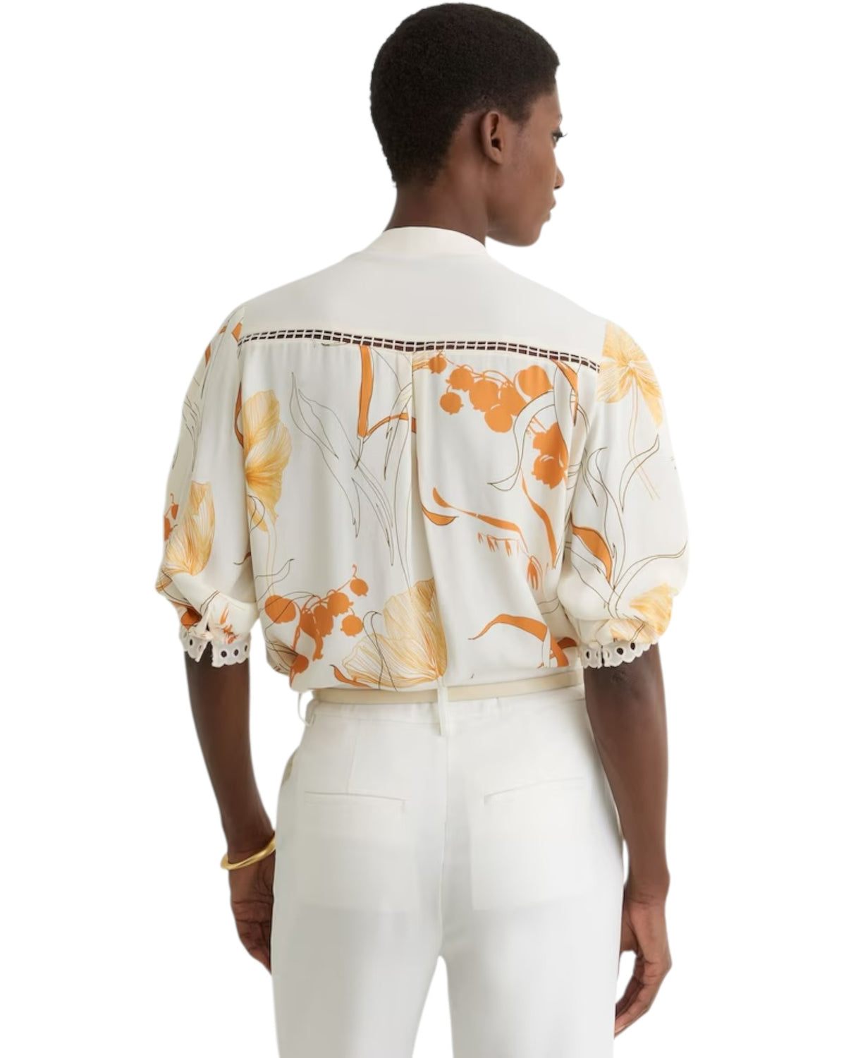 Μπλούζα με φλοράλ print και δαντέλα LOUISA-LACE