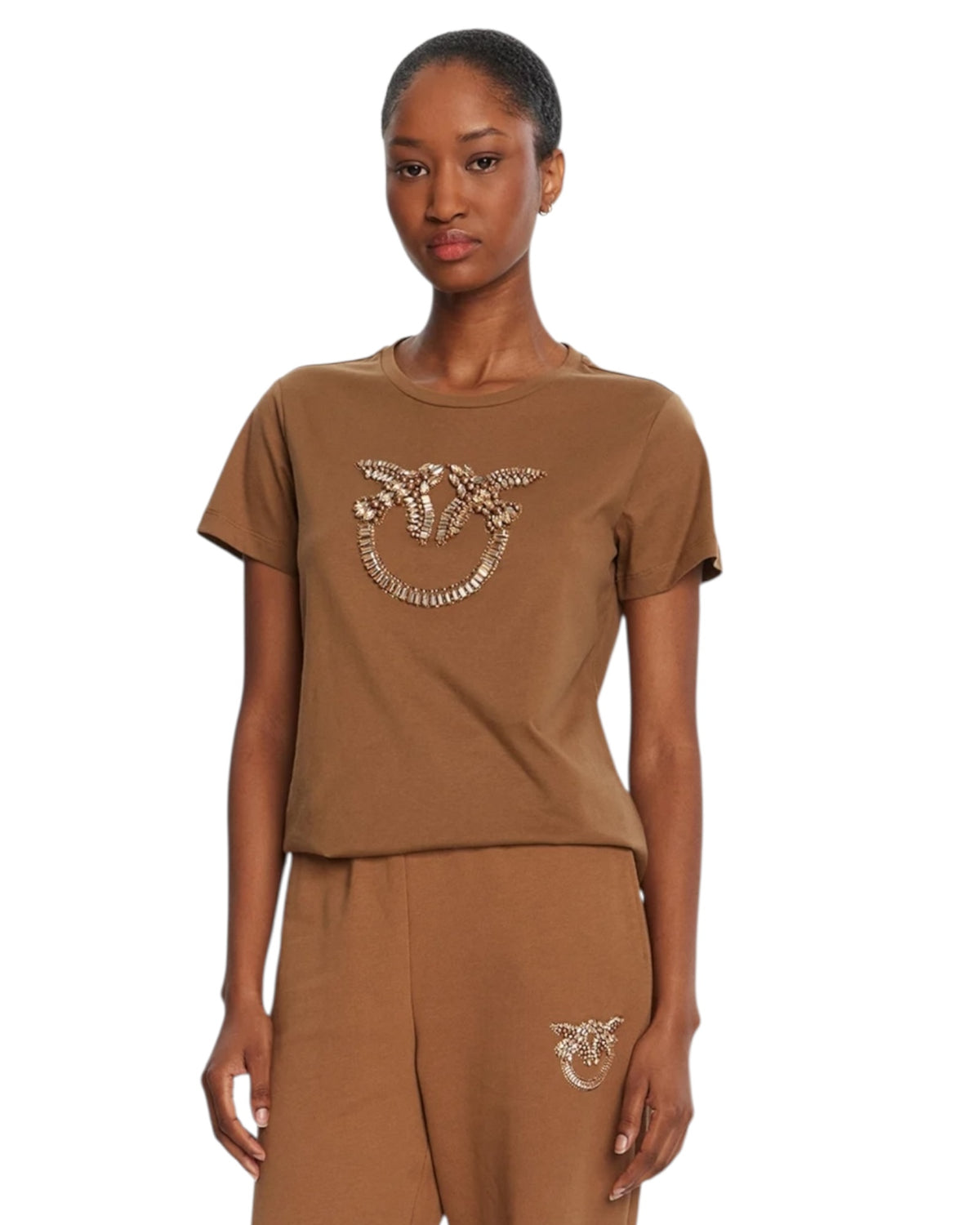 T-shirt με διακοσμημένο λογότυπο Love Birds Quentin