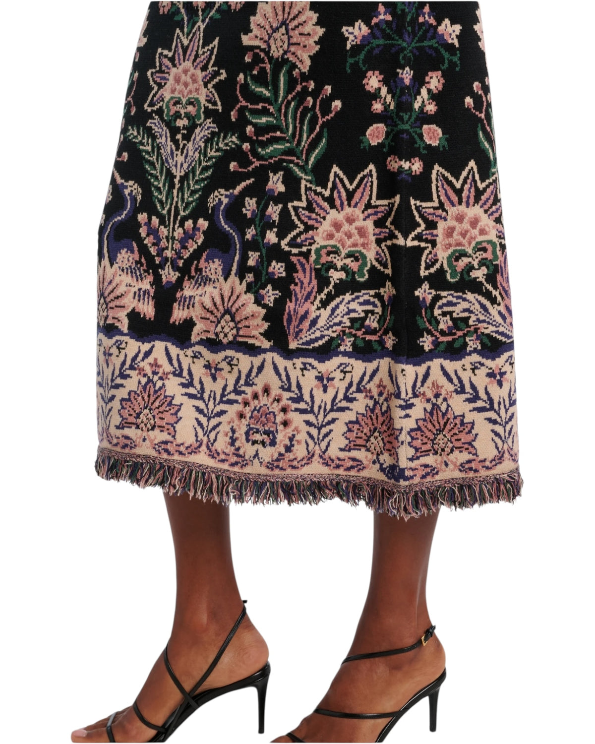 Ψηλόμεση μίντι φούστα με κρόσσια Marvelous Garden