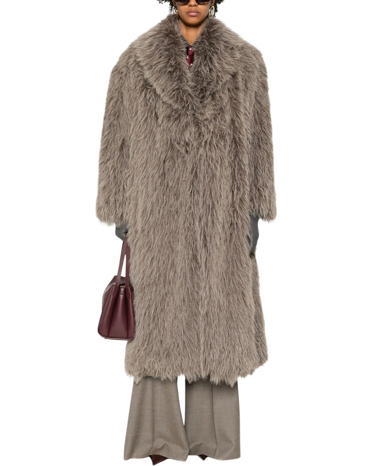 Παλτό από ψεύτικη γούνα