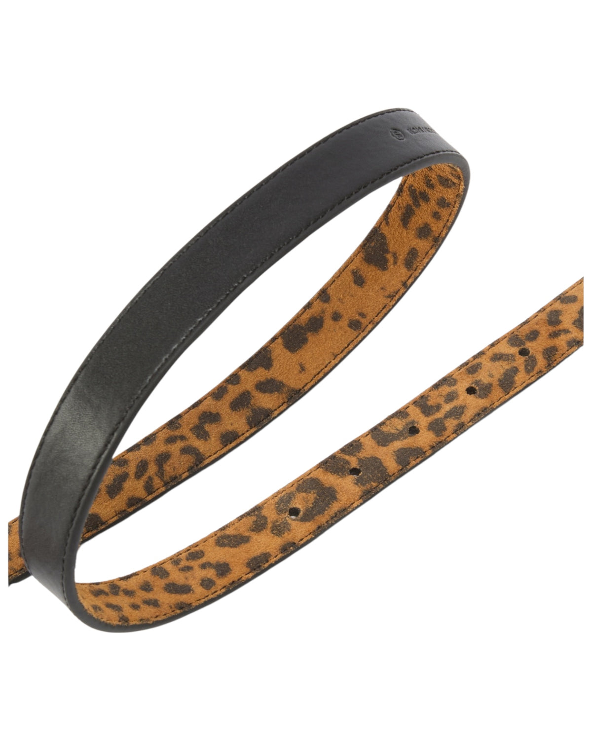 Ζώνη με λεοπάρ μοτίβο και αγκράφα Love Birds Η2