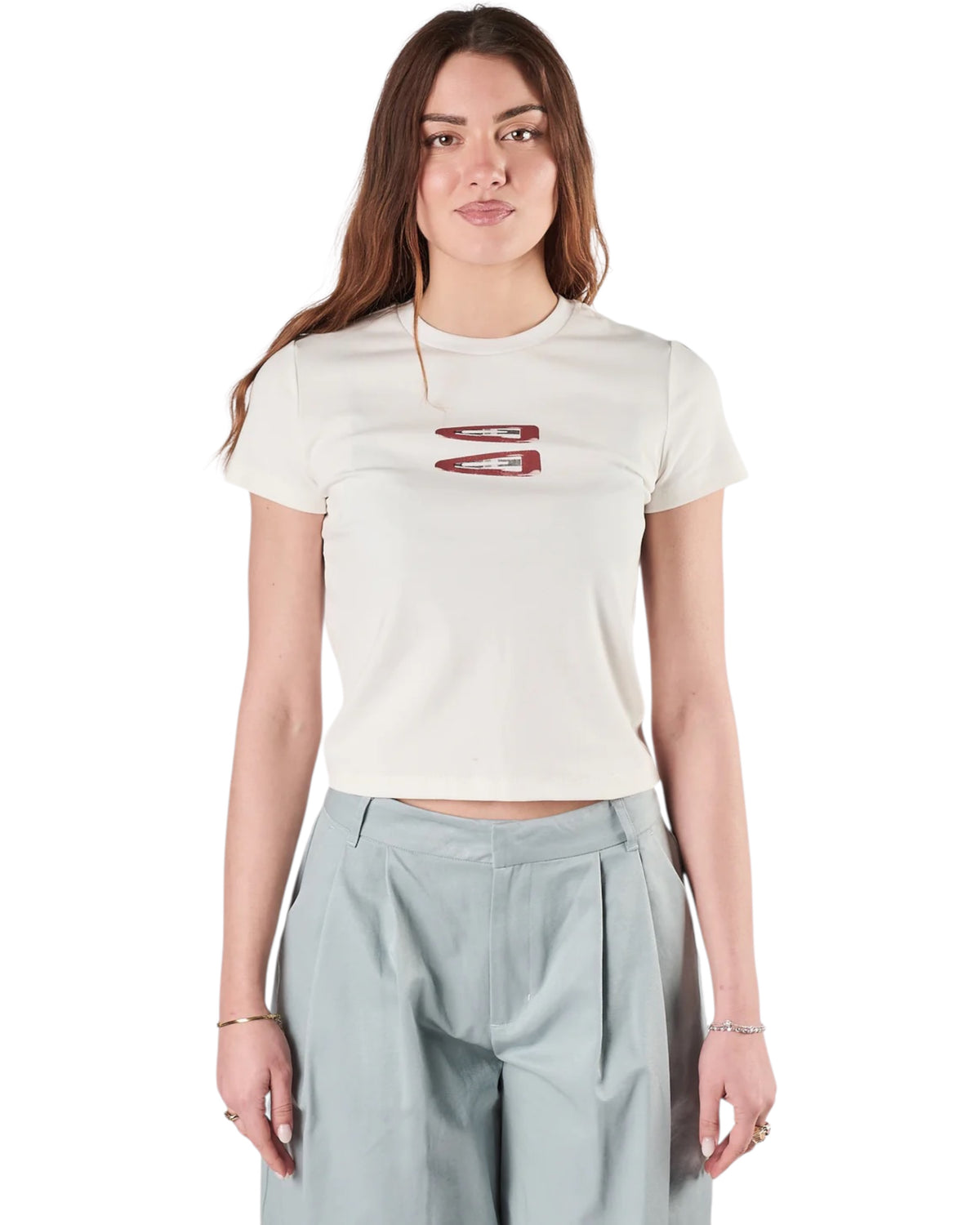Εφαρμοστό t-shirt με στάμπα