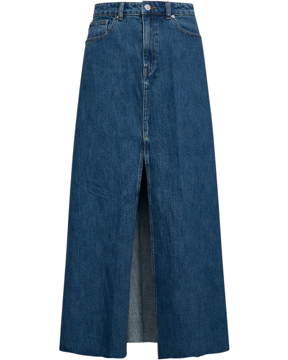 Denim φούστα με μπροστινό σκίσιμο KEBE