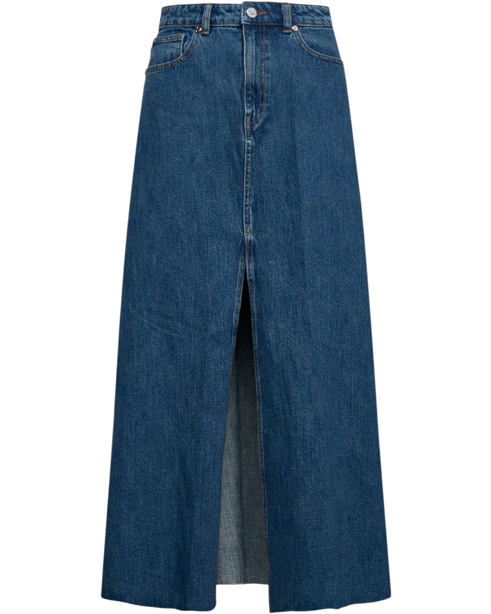 Denim φούστα με μπροστινό σκίσιμο KEBE