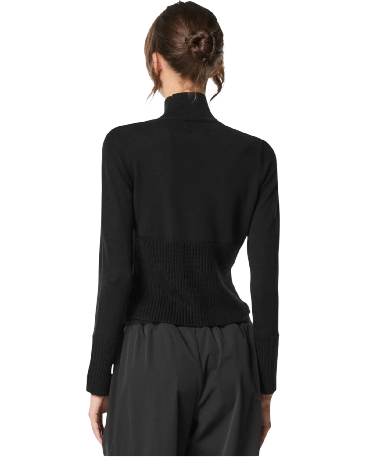 Μάλλινο πουλόβερ με ζιβάγκο MOOK