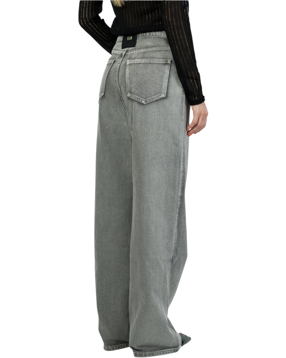 Γκρι τζιν wide leg