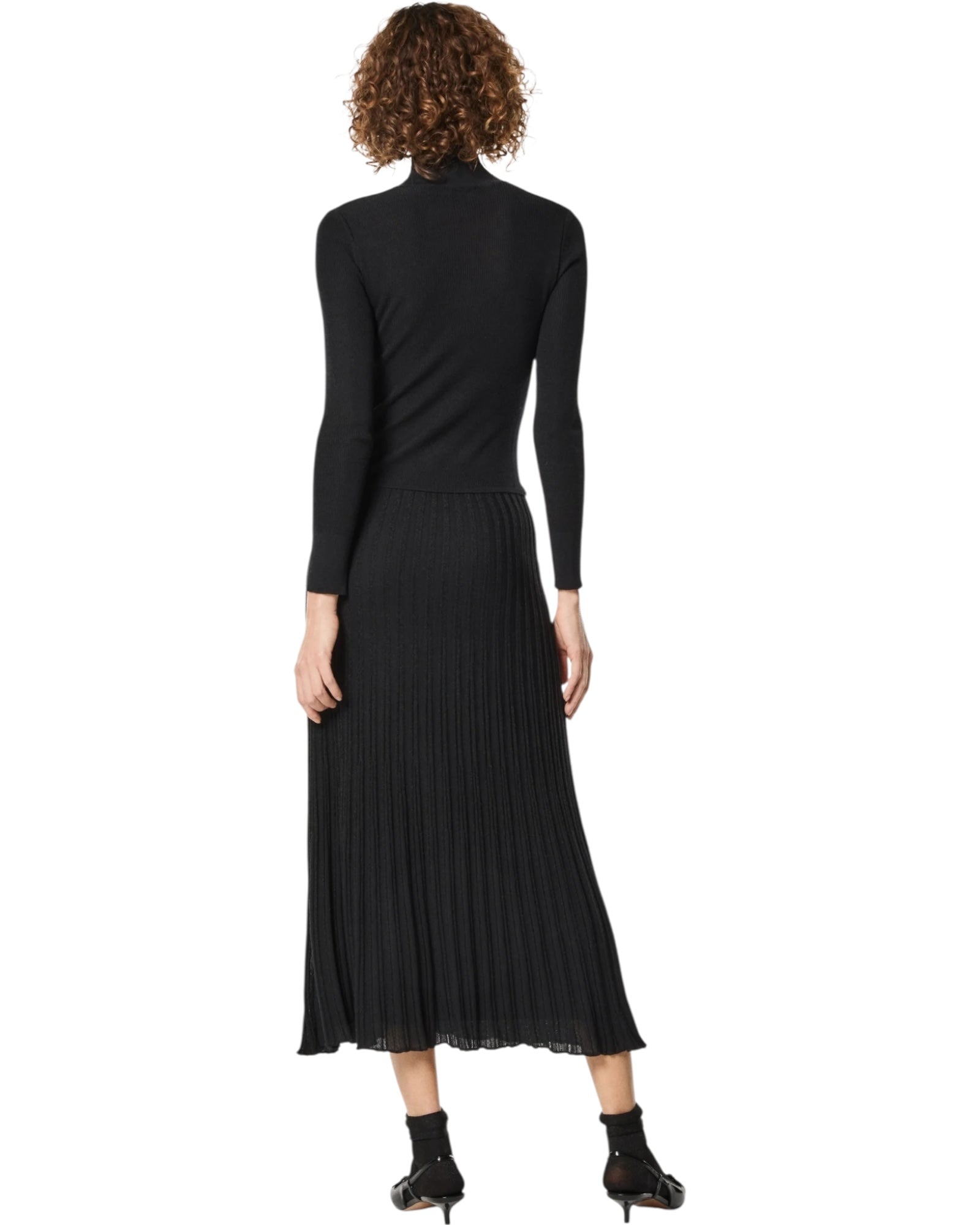 Μακρύ φόρεμα με πλισέ φούστα TECLER