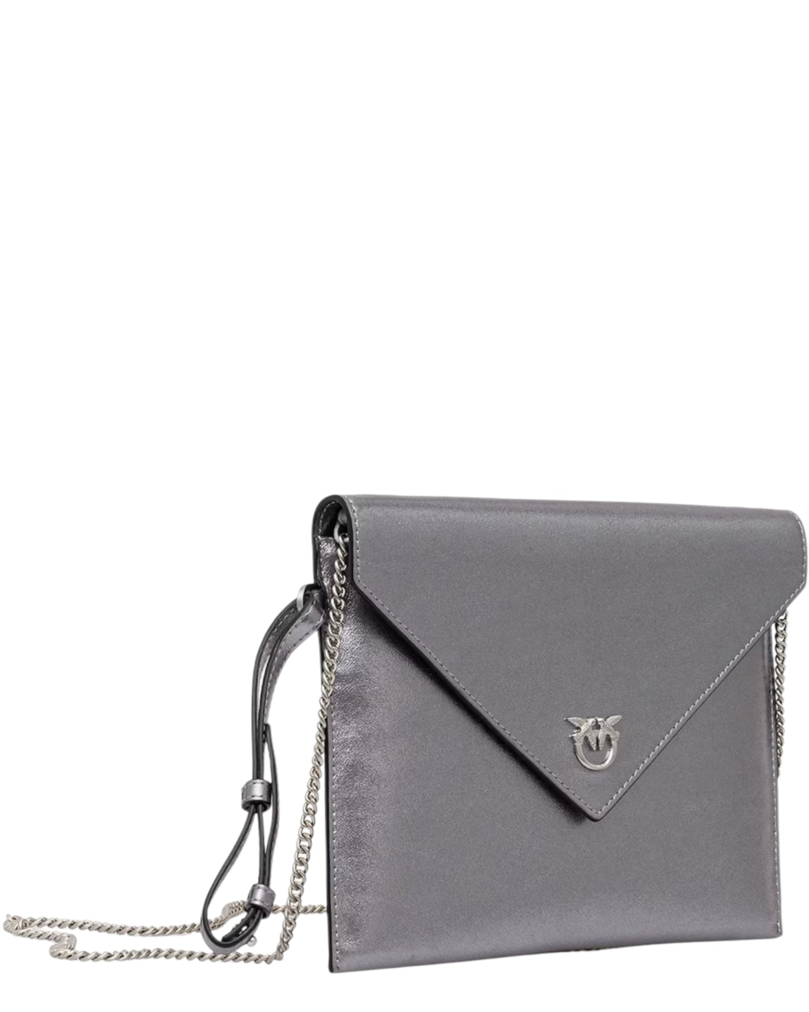 Μεταλλικό δερμάτινο τσαντάκι με καπάκι