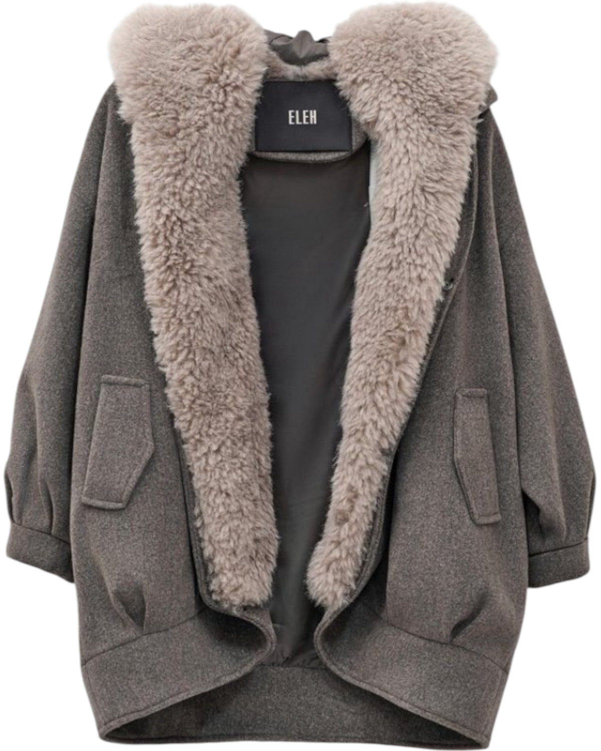 Μακρύ μπουφάν με κουκούλα