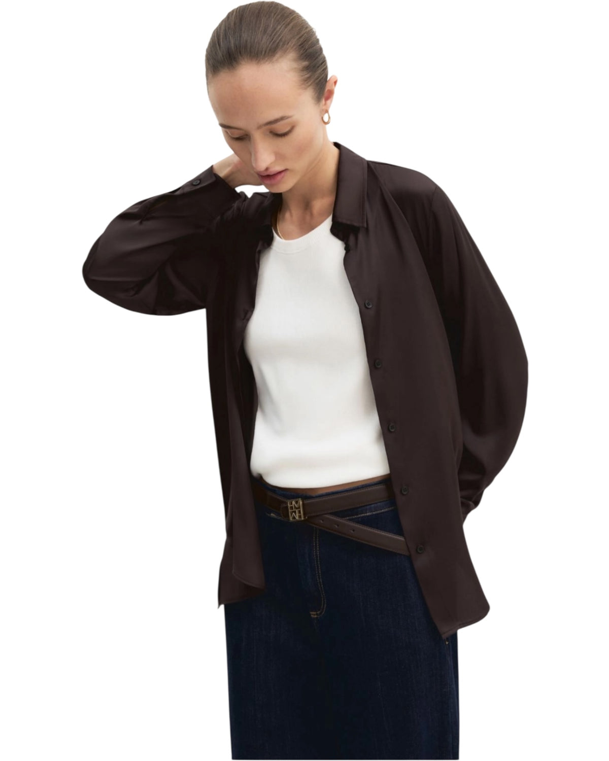 Ελαστικό σατέν πουκάμισο EMMEDRO
