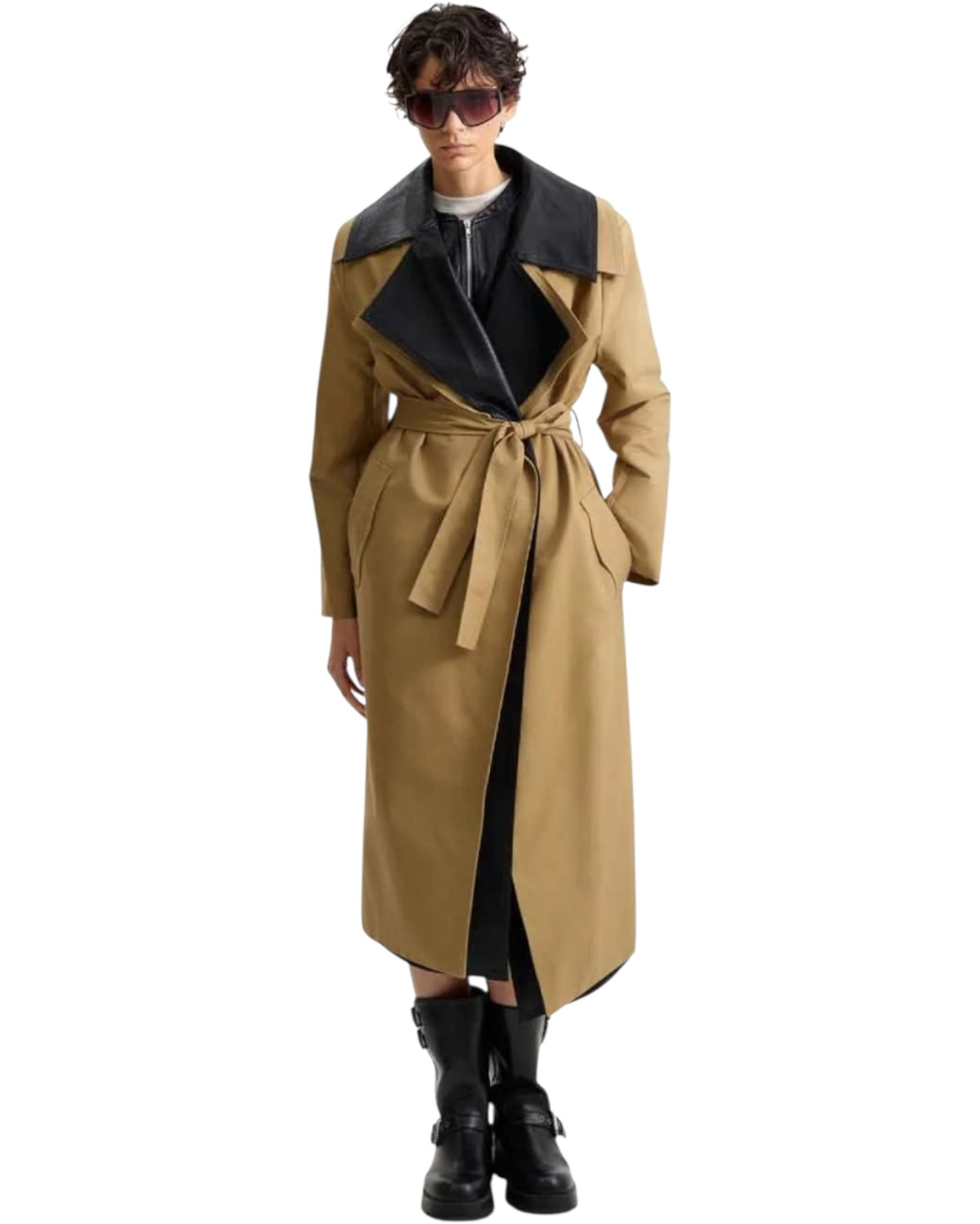 Καμπαρντίνα ELEH με τεχνητό δέρμα