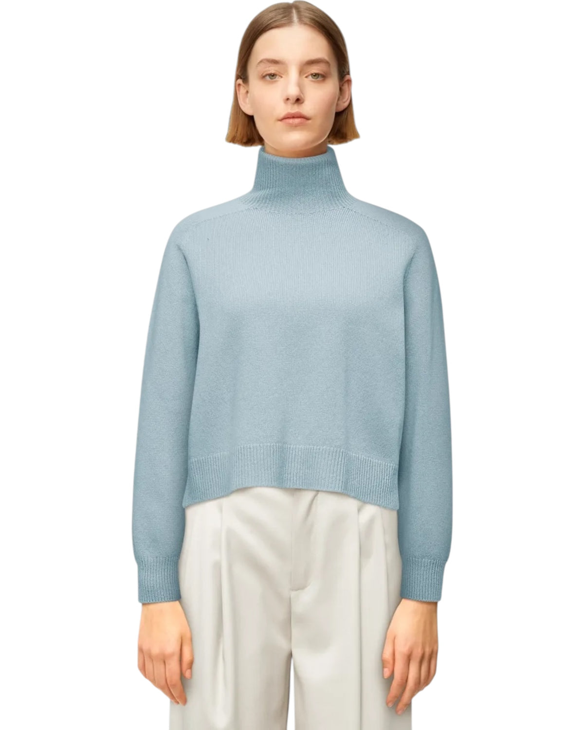 Πουλόβερ με ζιβάγκο και πλαϊνά σκισίματα  LYZIMA