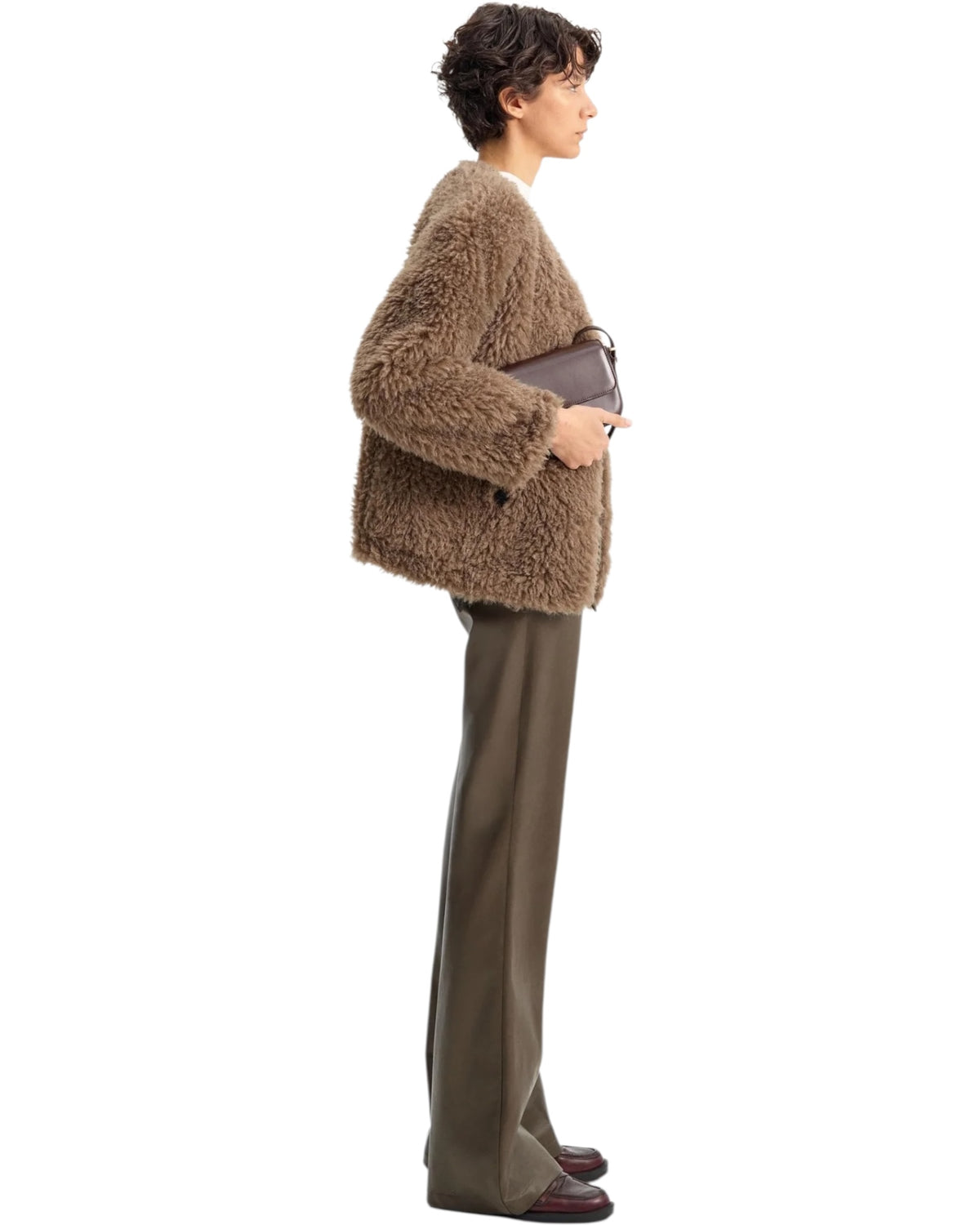 Κοντό jacket από faux γούνα