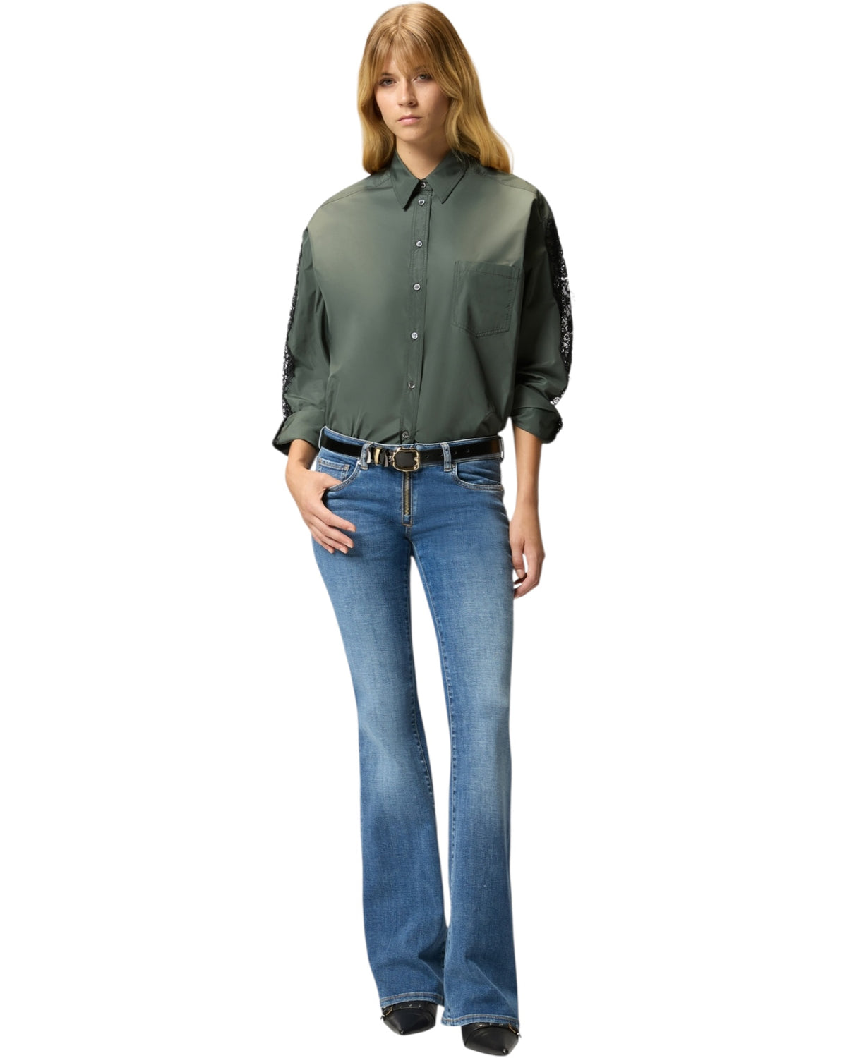 Πουκάμισο με δαντελένια ένθετα CARMITA