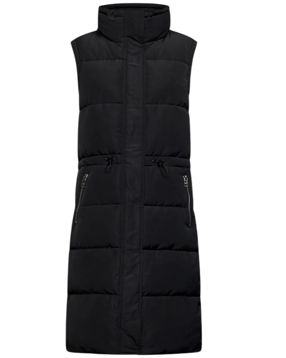 Μακρύ γιλέκο με επένδυση και ζώνη