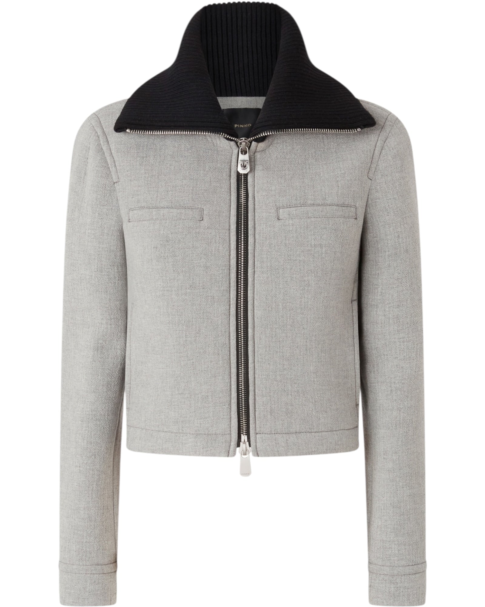 Εφαρμοστή ζακέτα με πλεκτό γιακά NAHIA