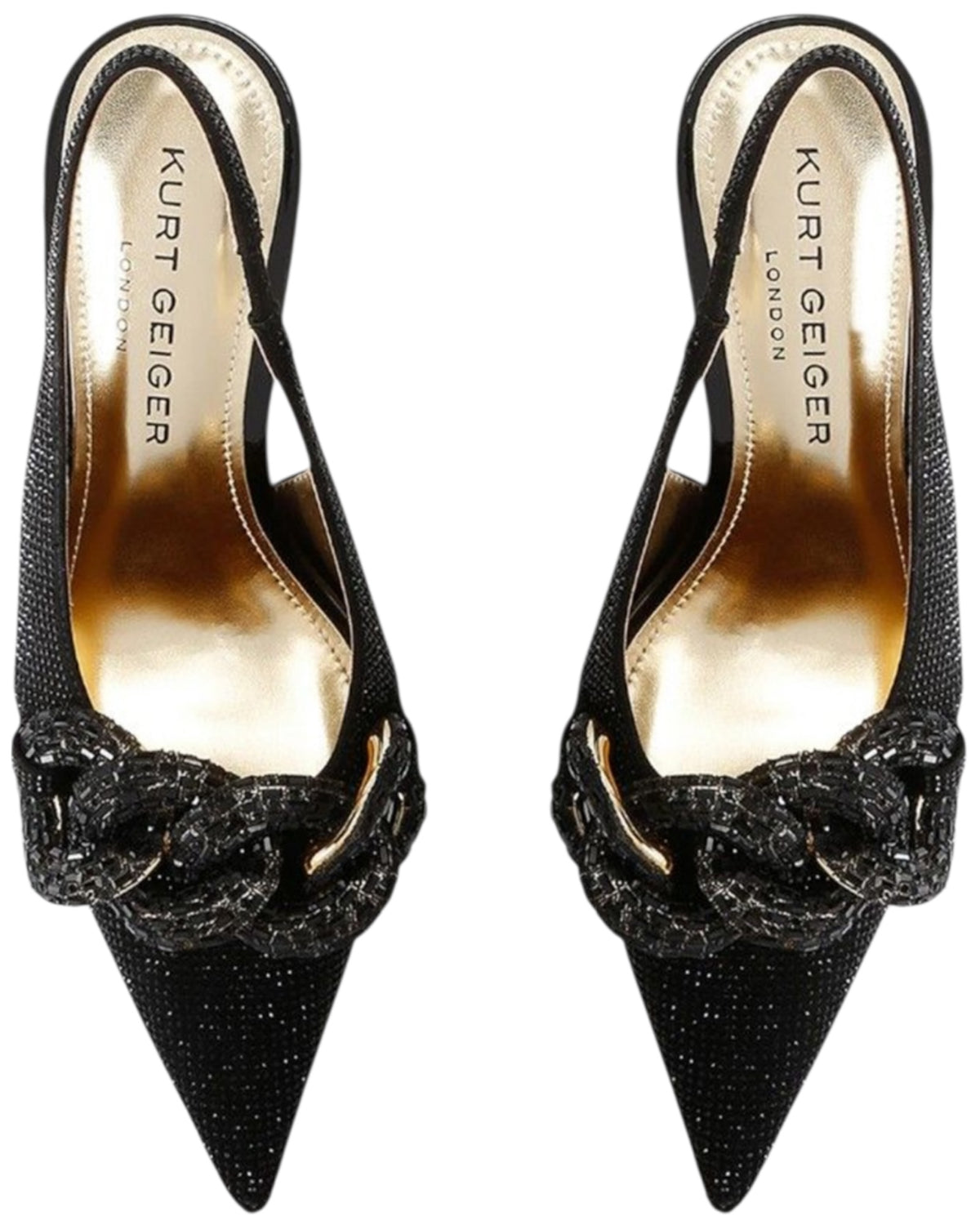 Slingback με διακοσμητική αλυσίδα CRYSTAL CHAIN