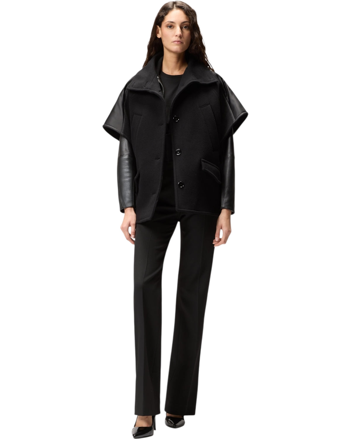 Υφασμάτινη κάπα με ψηλό λαιμό CARBONARA