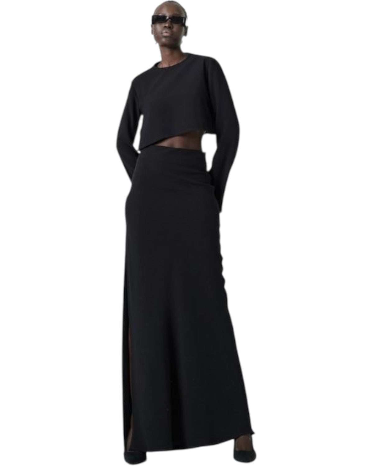 Μακρύ φόρεμα με άνοιγμα στο πλάι