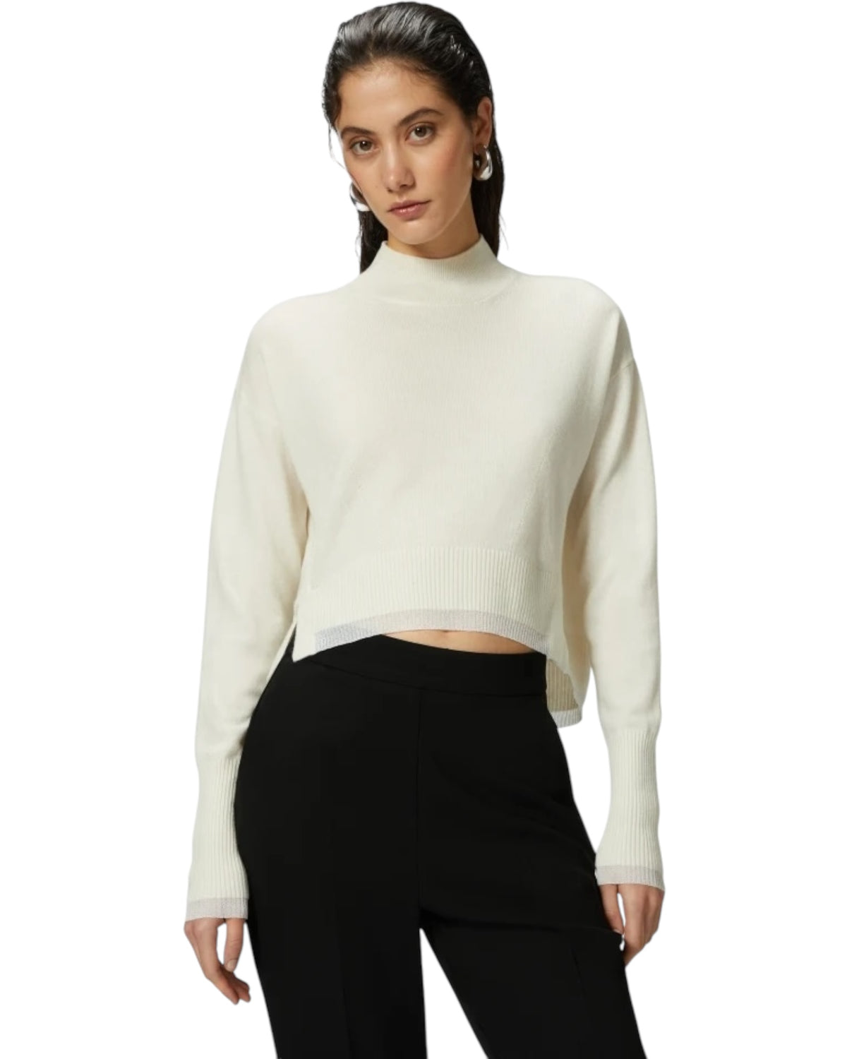 Πουλόβερ με ζιβάγκο και κασμίρ SPUMA 1