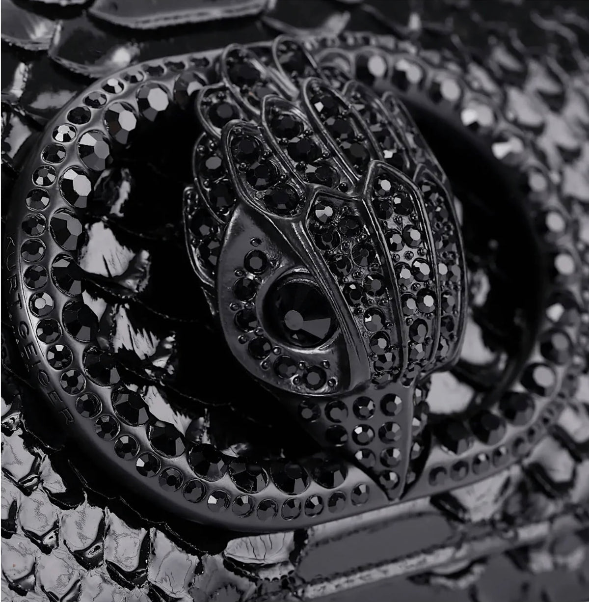 Δερμάτινη τσάντα με ανάγλυφο σχέδιο φιδιού CHELSEA LONG CLUTCH