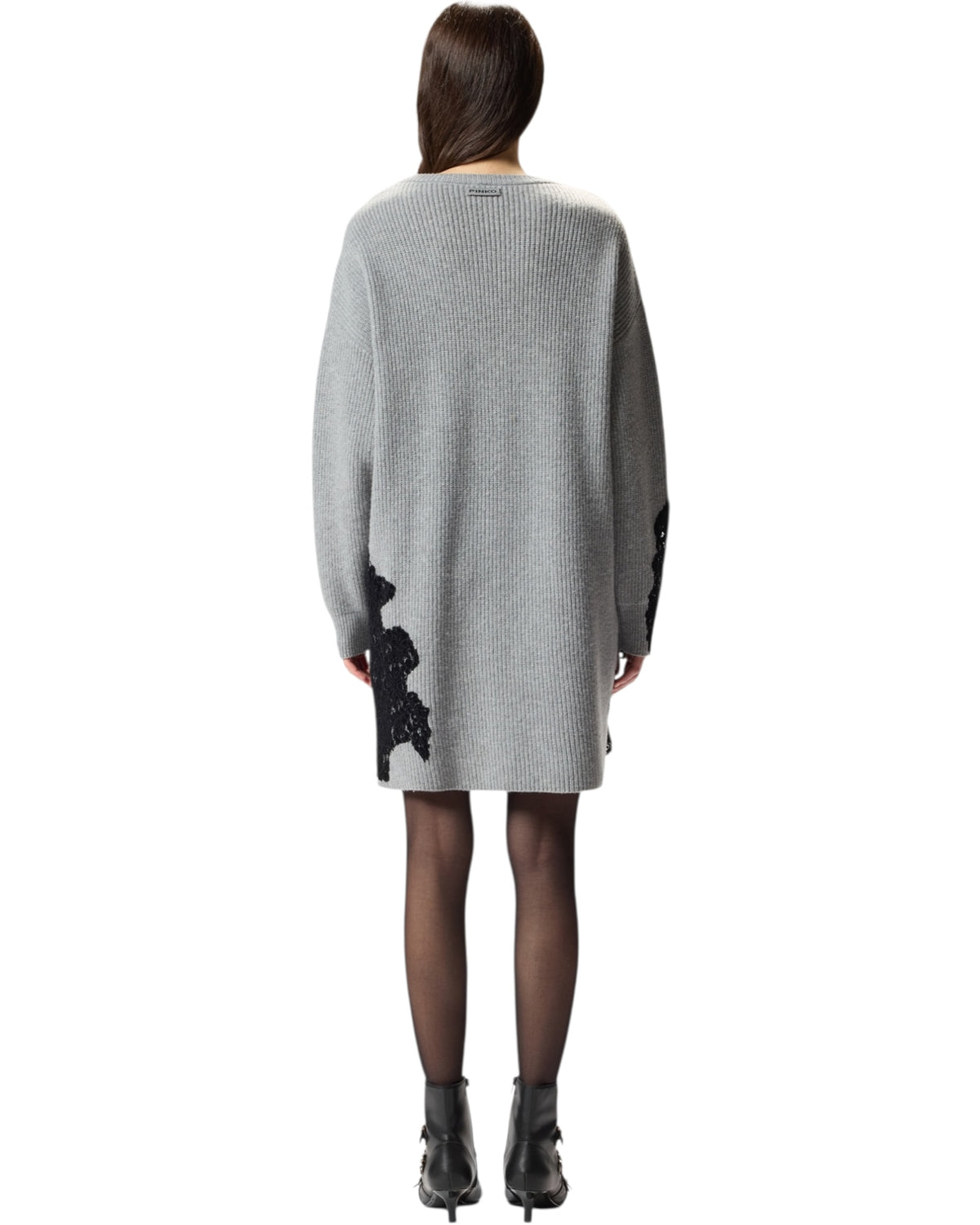 Mini πλεκτό φόρεμα με δαντέλα VALLEDAOSTA