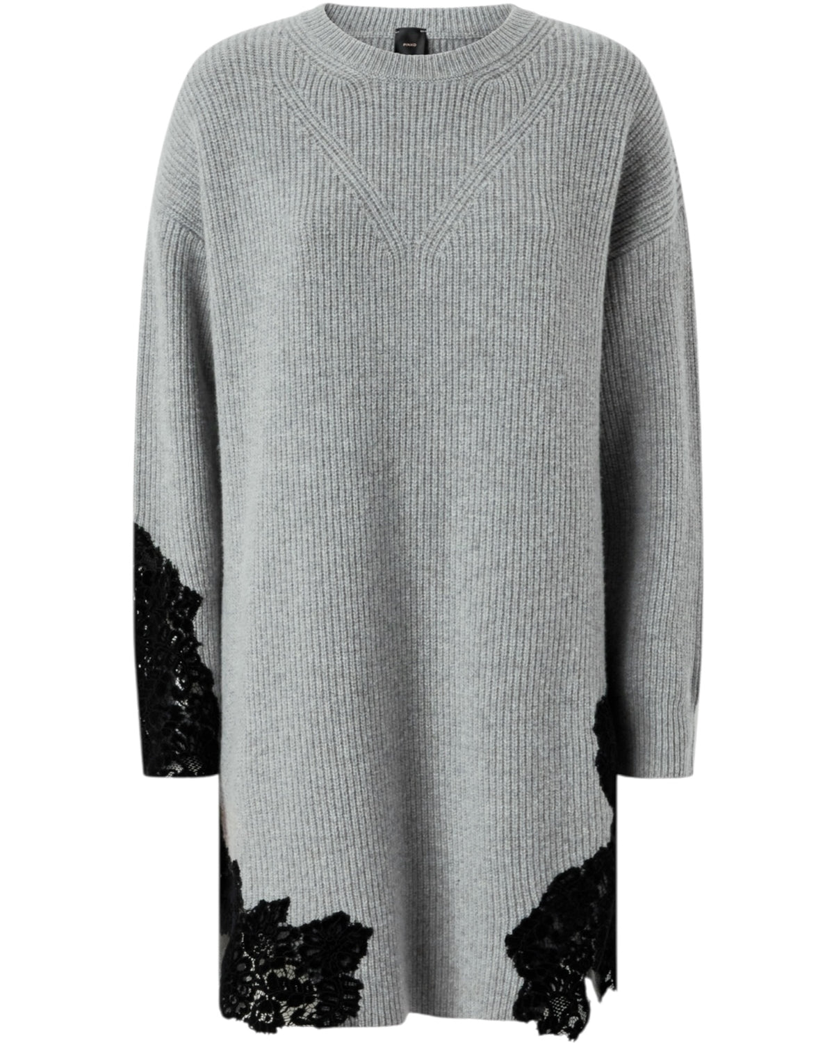 Mini πλεκτό φόρεμα με δαντέλα VALLEDAOSTA