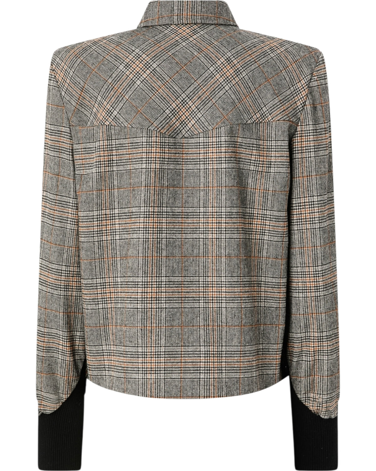 Καρό πουκάμισο με πλεκτές μανσέτες BERTA