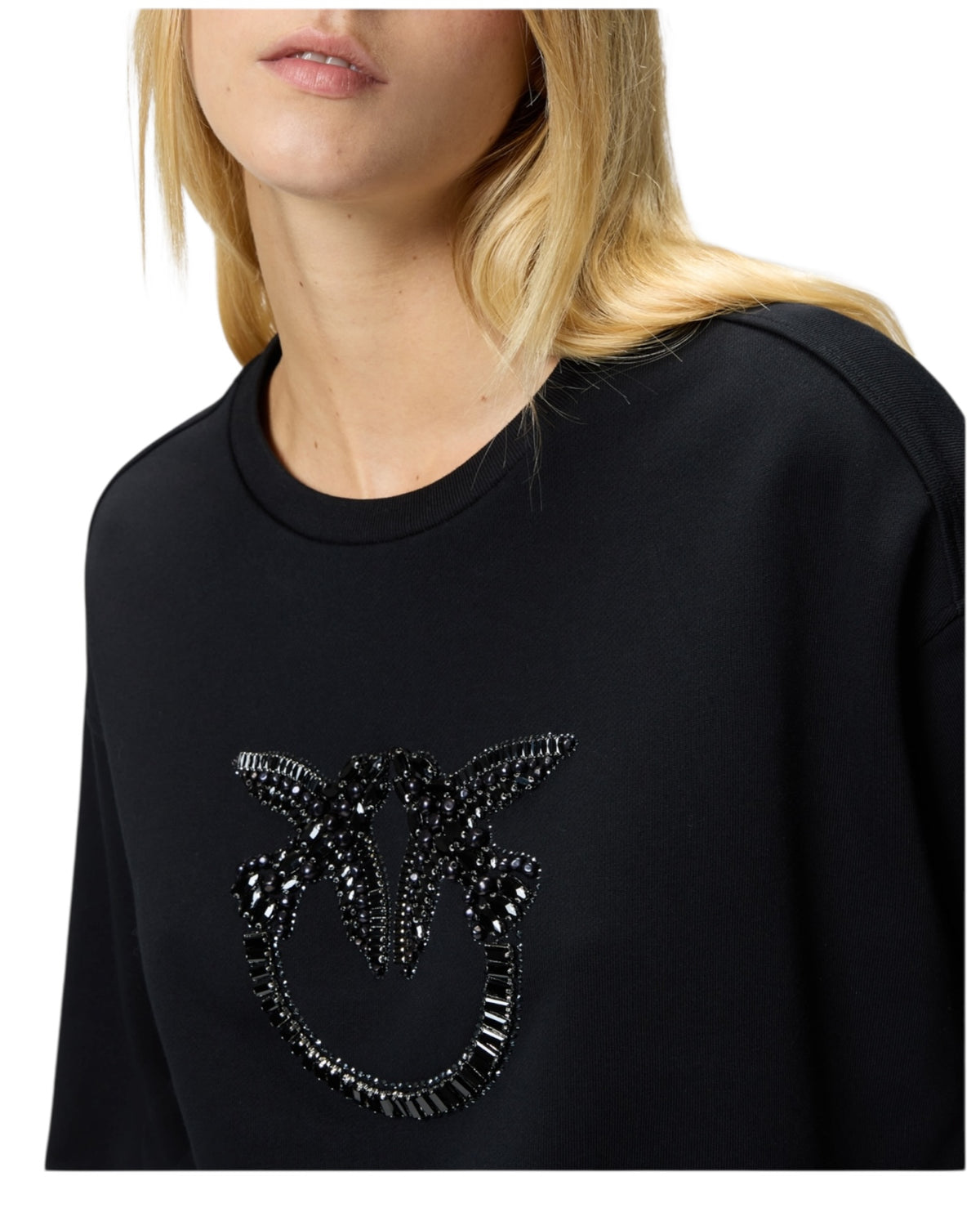 Φούτερ με κέντημα και κοσμήματα Love Birds NELLY