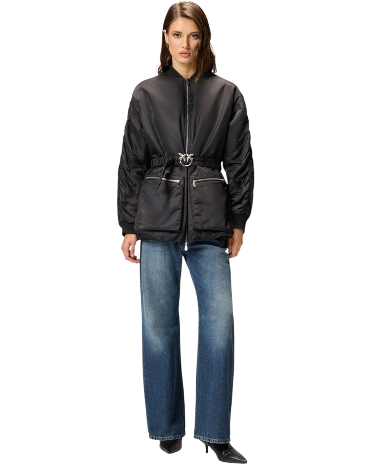 Μακρύ μπουφάν με ζώνη BACON