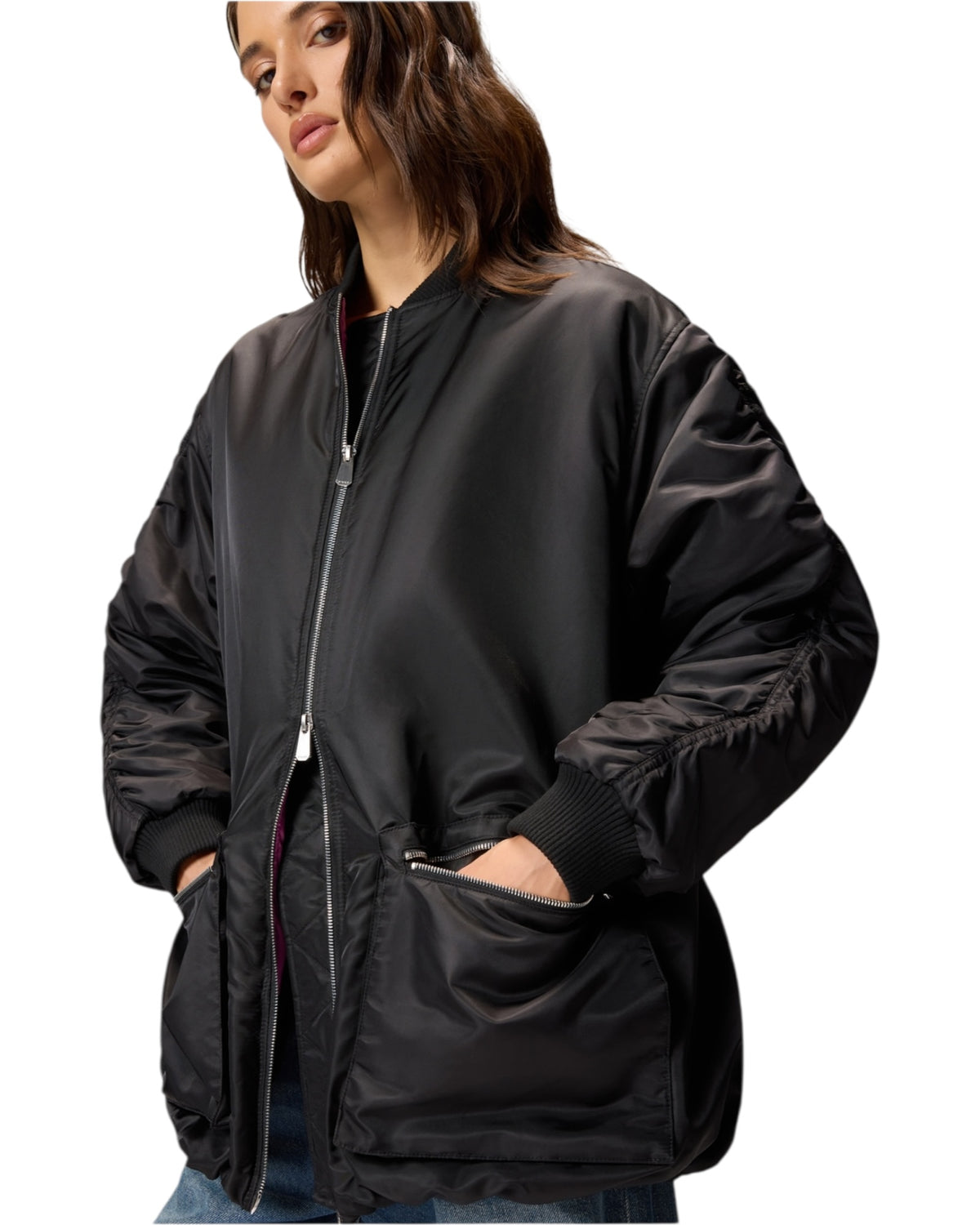 Μακρύ μπουφάν με ζώνη BACON