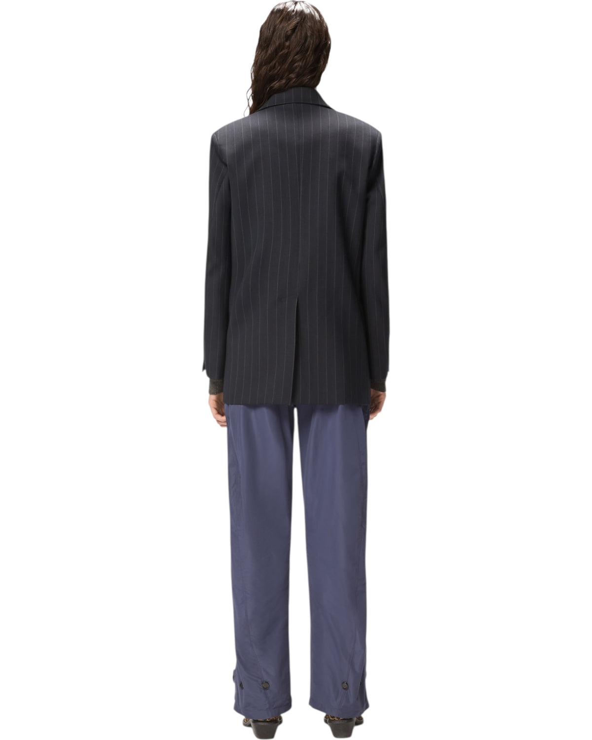 Σακάκι από μάλλινο ριγέ ύφασμα με διπλό κούμπωμα RAPISARDI