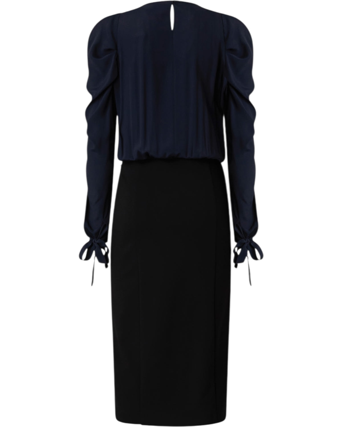 Μεσάτο φόρεμα από δύο διαφορετικά υφάσματα OMELETTE