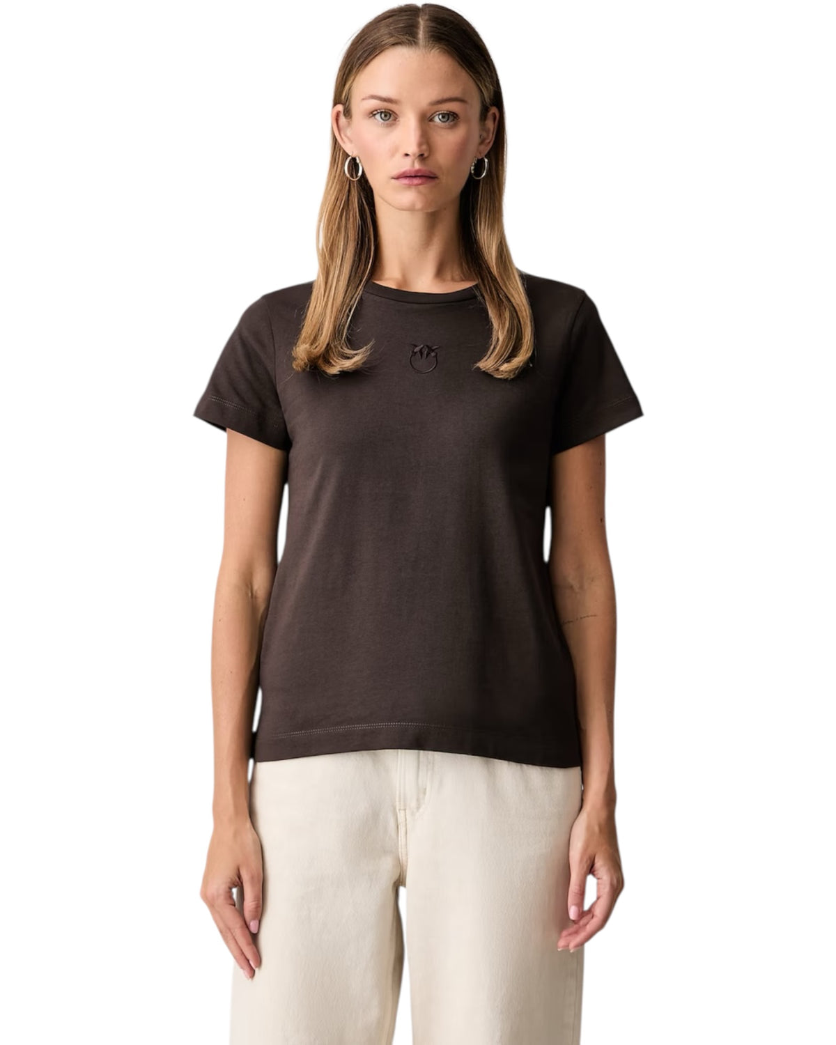 T-shirt Pinko με κεντημένο λογότυπο BUSSOLOTTO