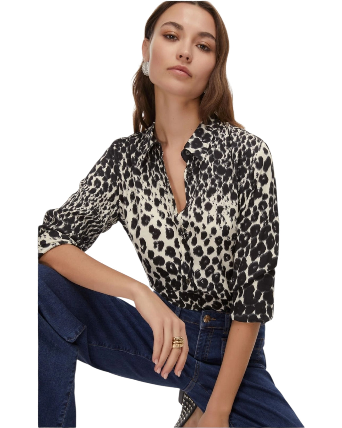 Animal print πουκάμισο OLIVIA