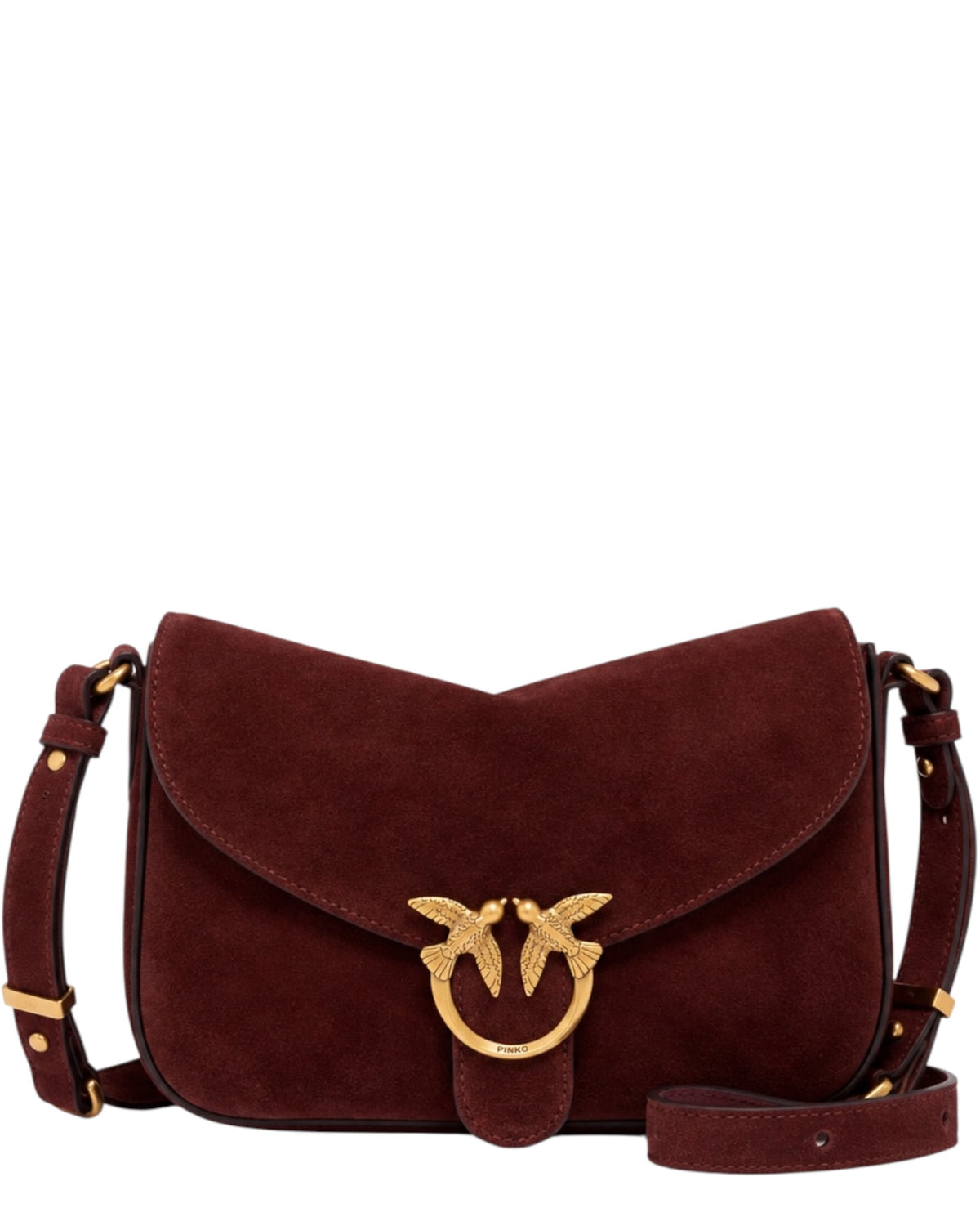 Τσάντα χιαστί σουέτ LOVE SATCHEL