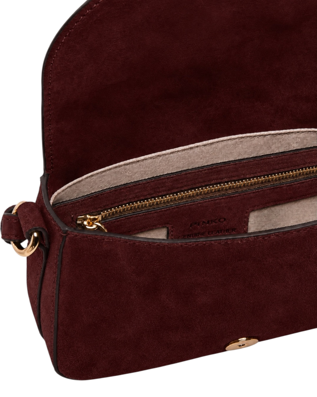 Τσάντα χιαστί σουέτ LOVE SATCHEL