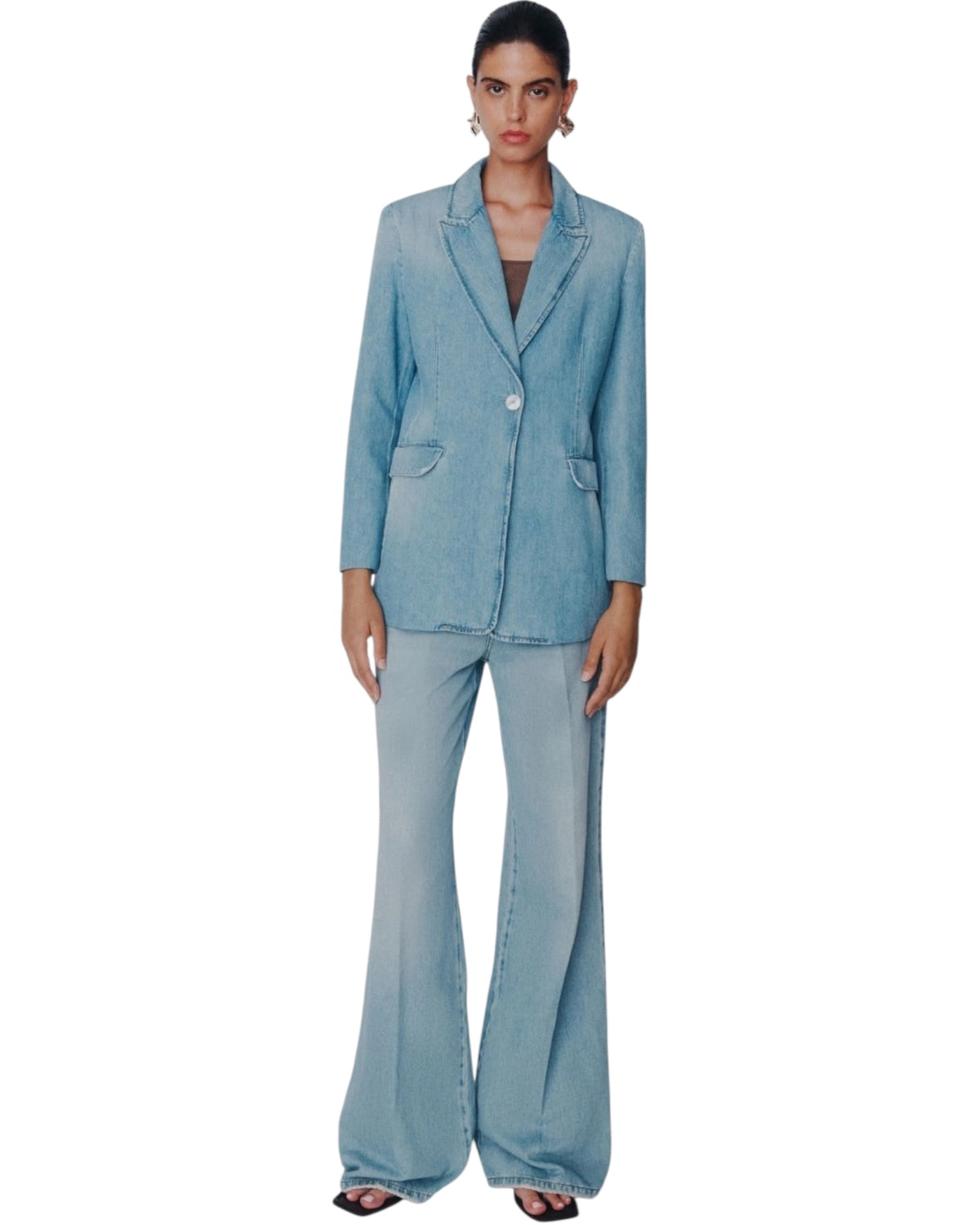 Τζιν με φαρδιά μπατζάκια MLSWLEG